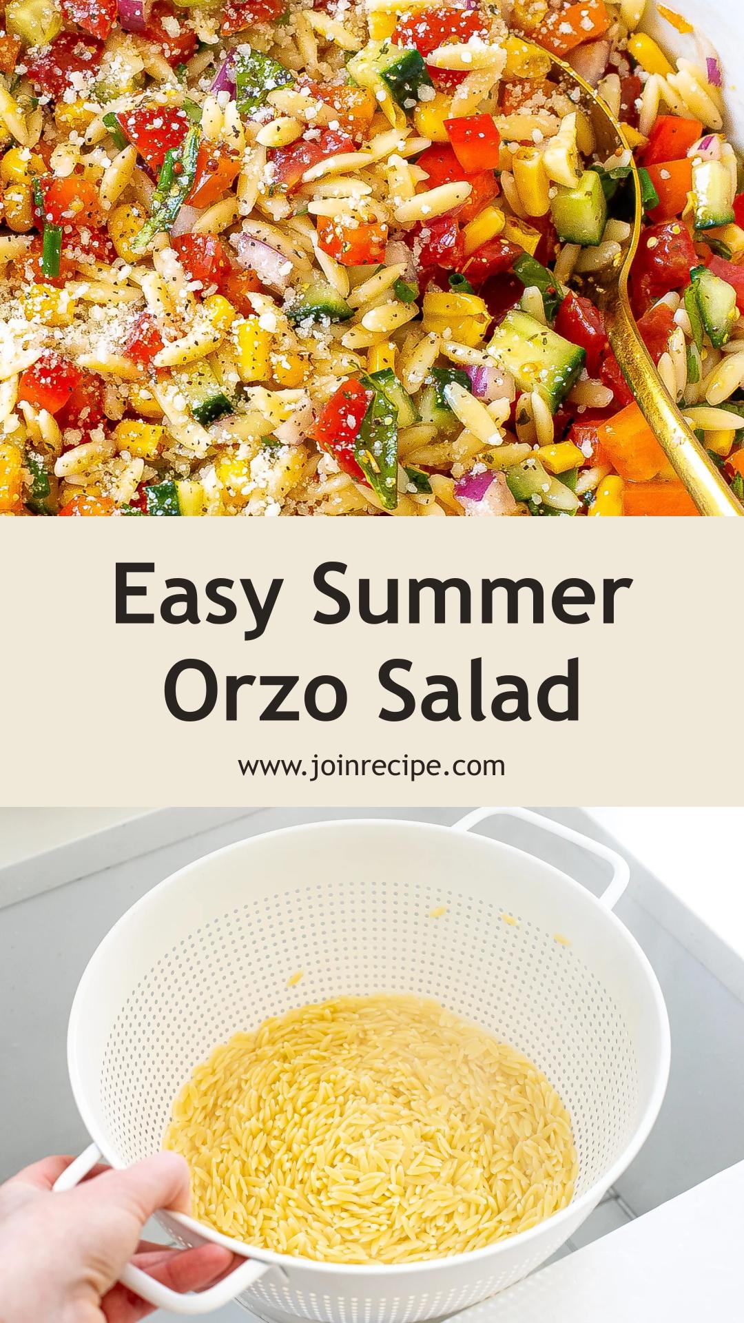 Summer Orzo Pasta Salad: A Refreshing Side for Warm Weather Gatherings — pin 1