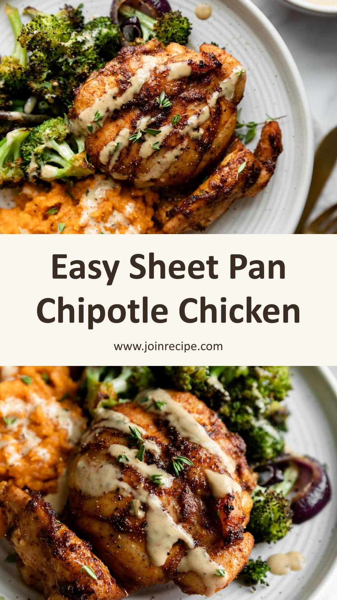 Sheet Pan Chipotle Chicken Thighs with Broccoli and Honey-Mustard Sauce — pin 3