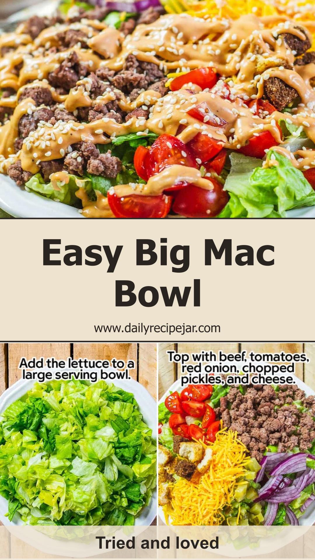 Big Mac in a Bowl: Hamburger Salad with Pickles and Cheddar — pin 1