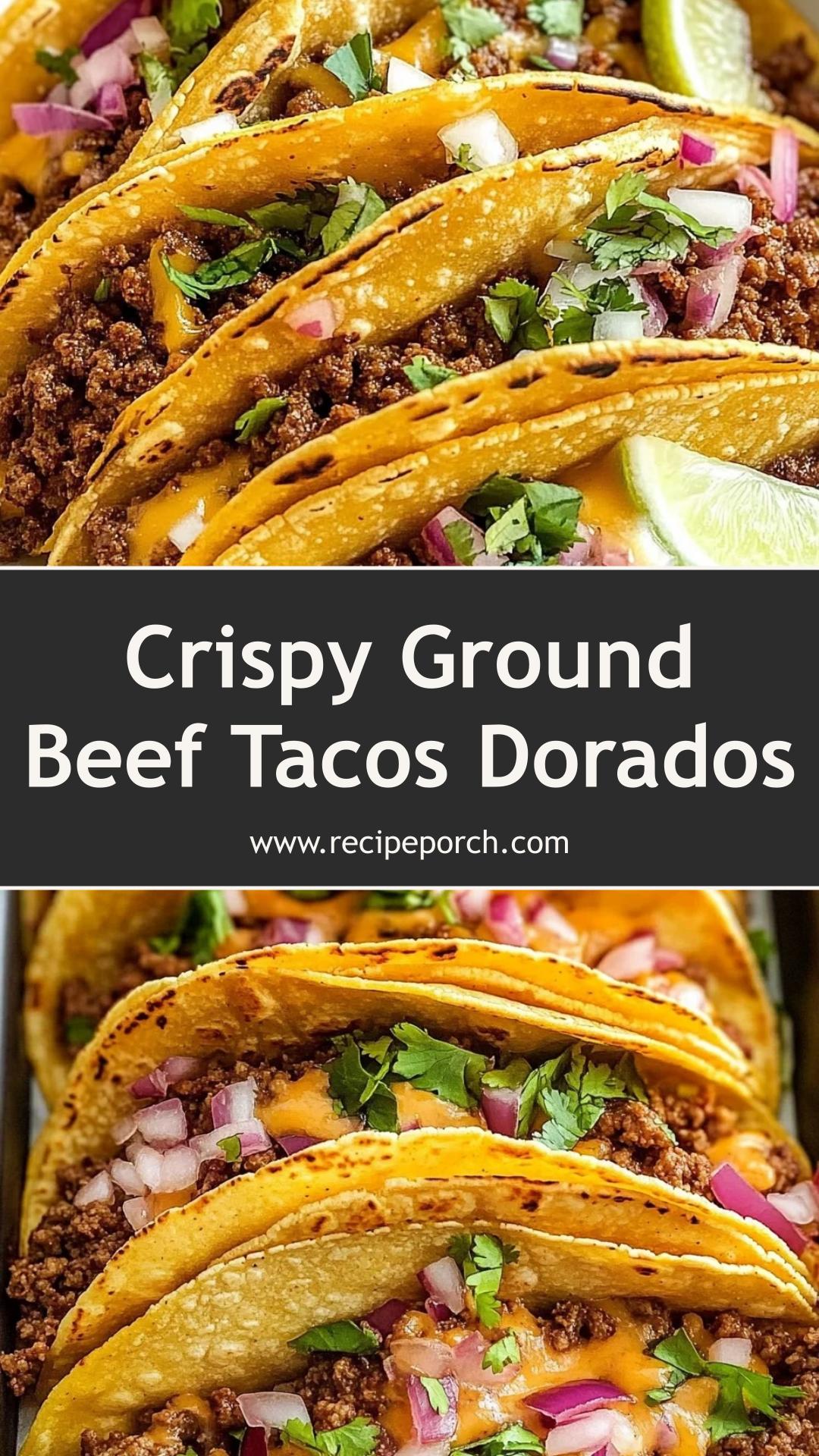 Tacos Dorados with Ground Beef and Two Cheeses — pin 2