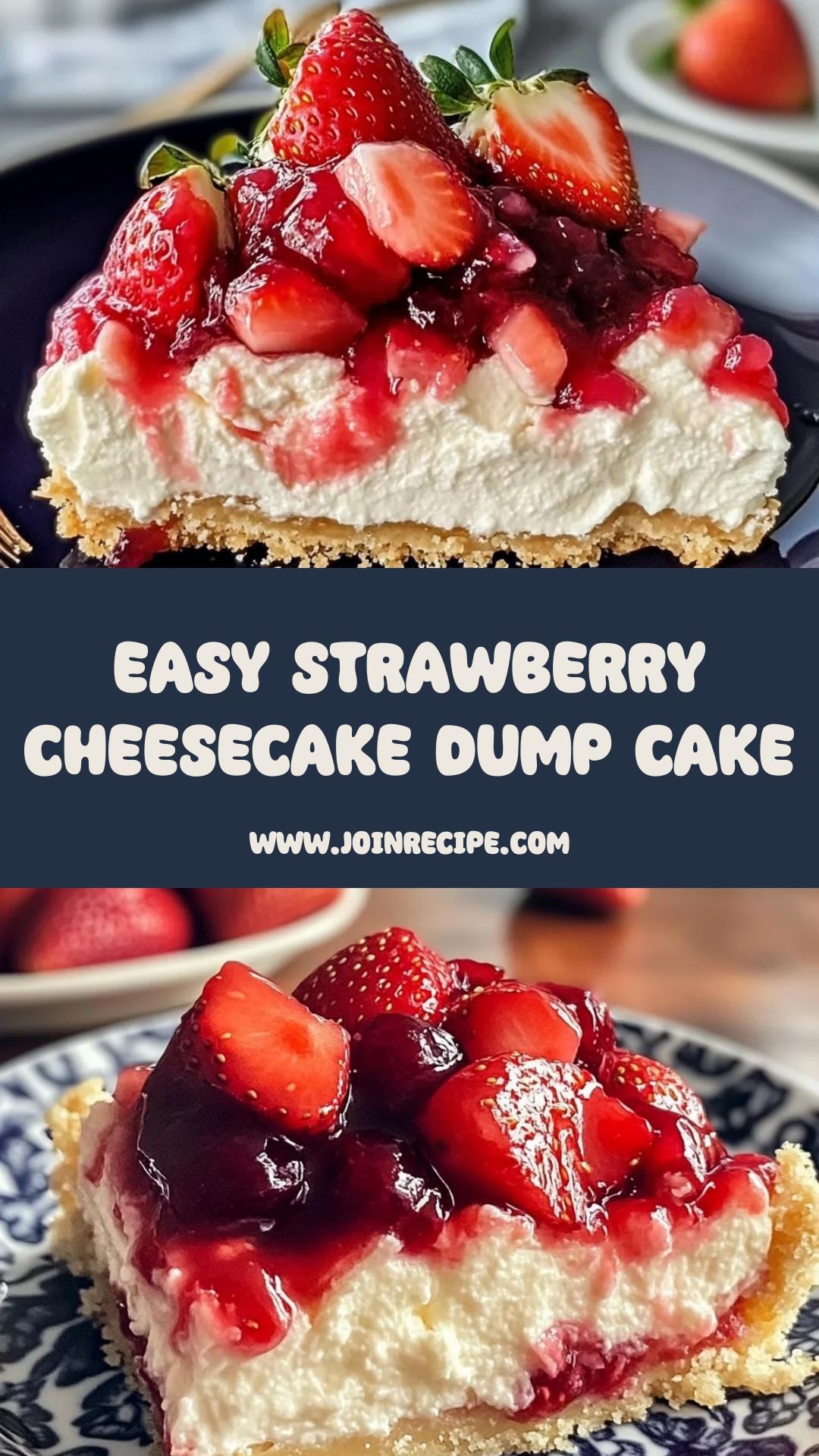 Strawberry Cheesecake Dump Cake: A Simple One-Pan Dessert Delight — pin 2