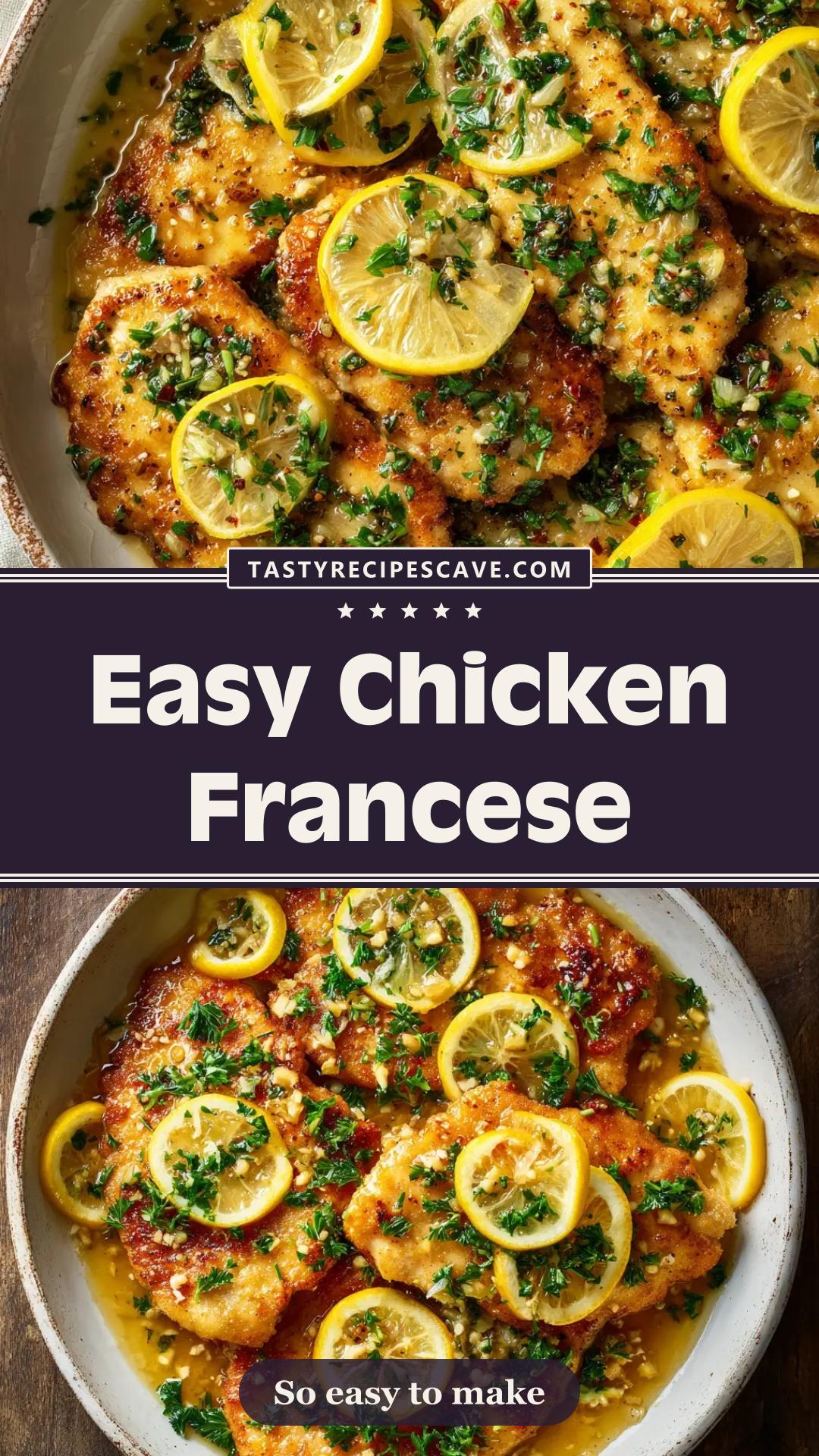 Chicken Francese with Silky Lemon Butter Sauce — pin 2