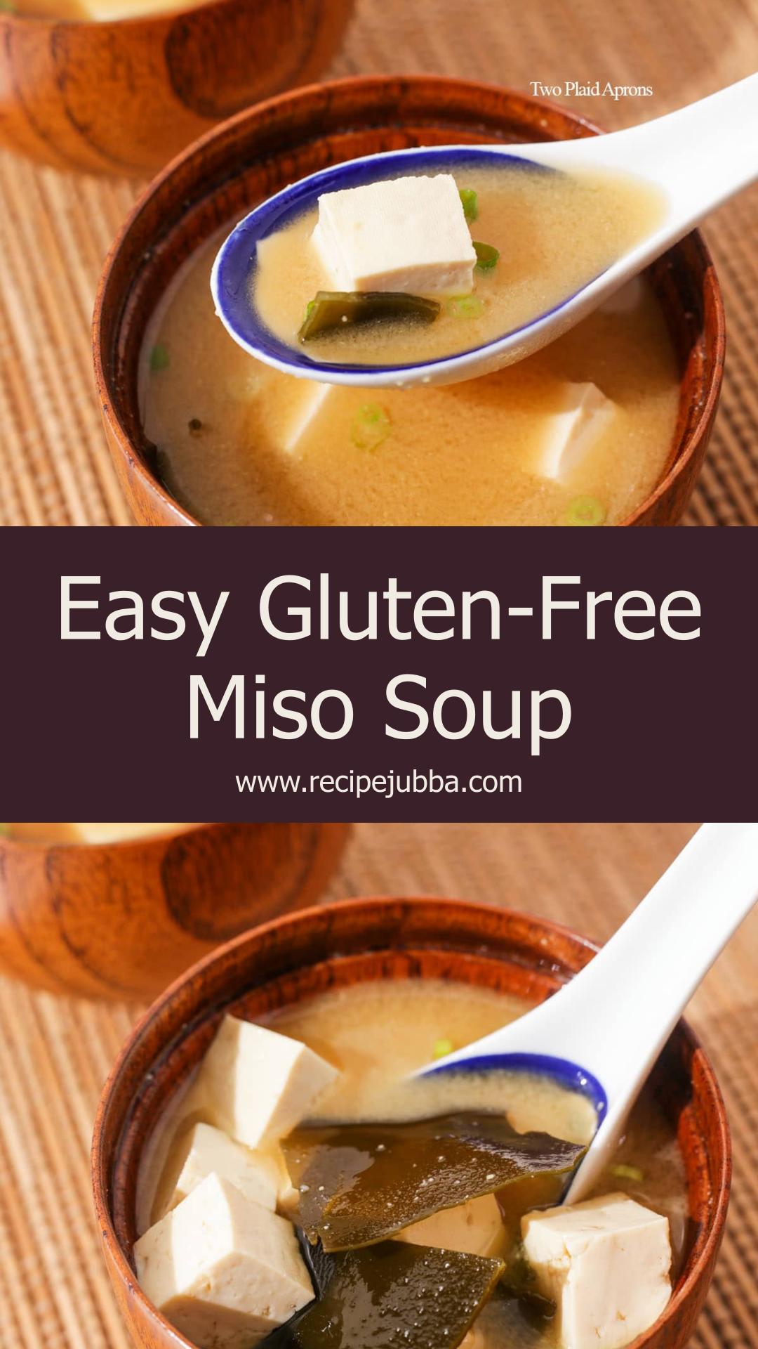 Easy Gluten-Free Miso Soup with Tofu and Wakame — pin 1