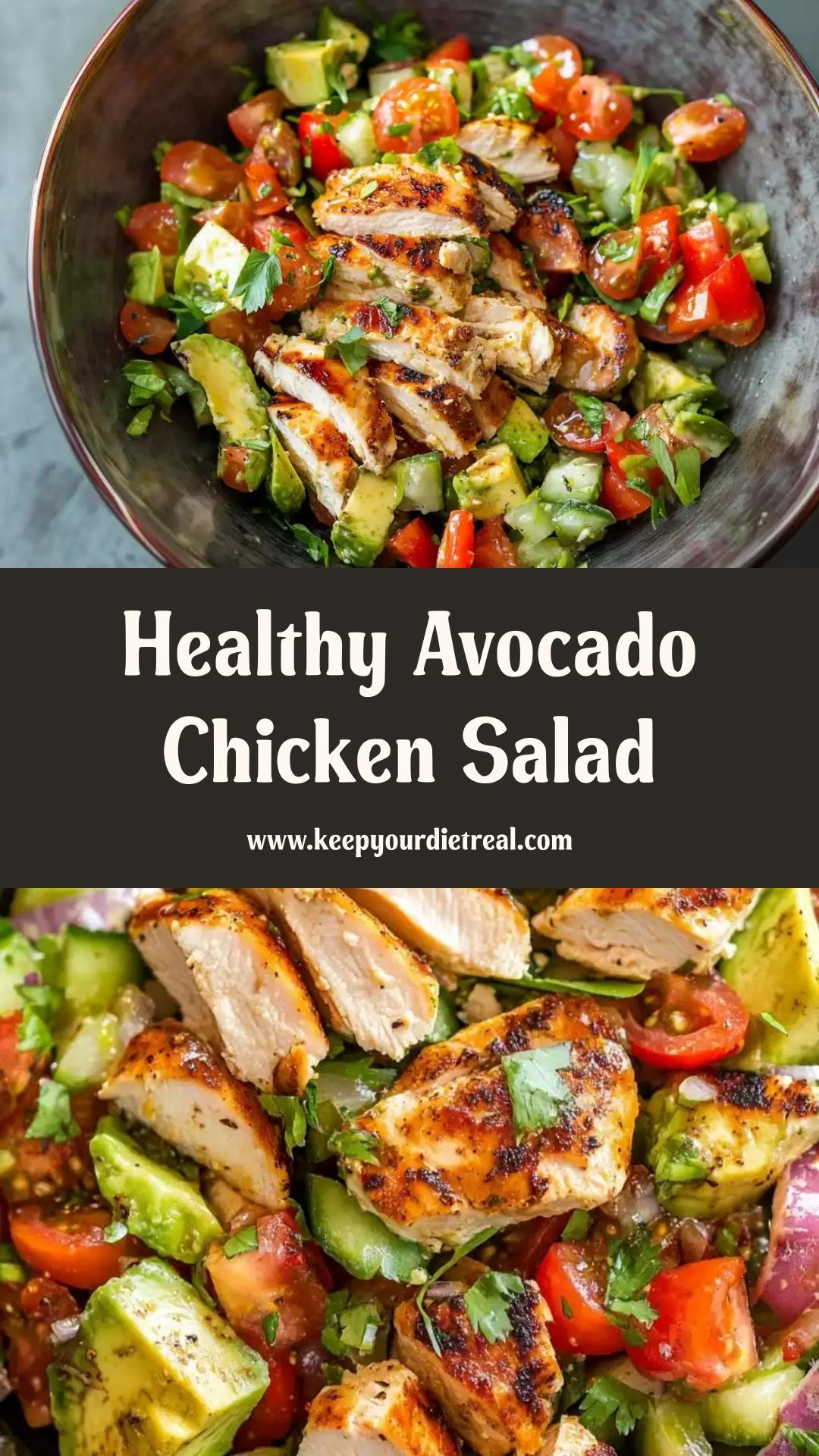 Healthy Avocado Chicken Salad: Creamy, Protein-Packed Delight — pin 1
