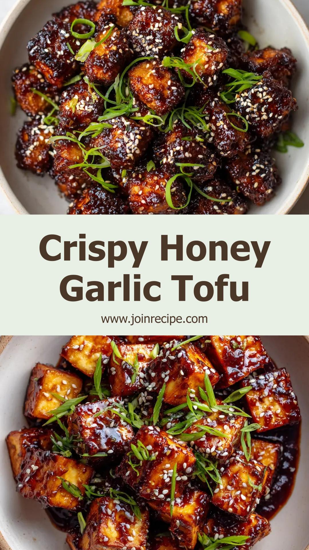 Honey Garlic Air Fryer Tofu: Crispy and Sticky Weeknight Dinner — pin 1