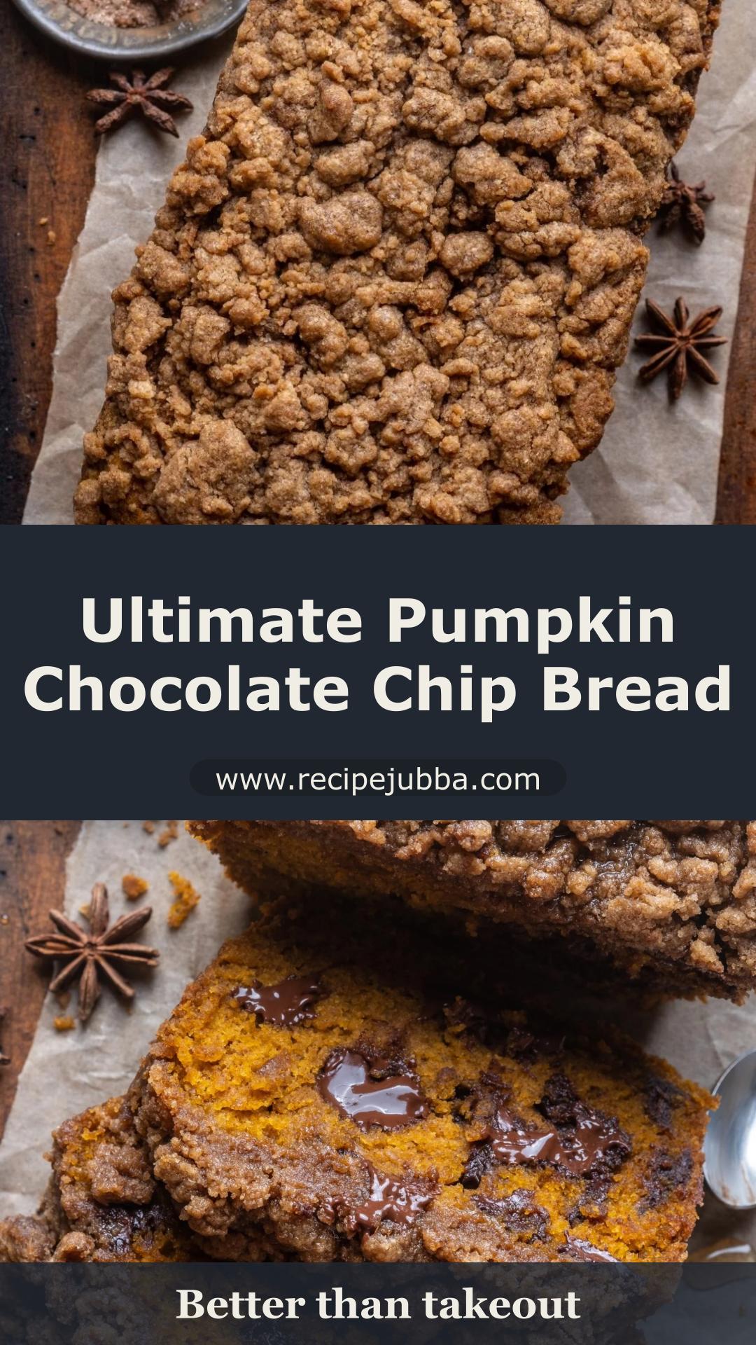 Pumpkin Chocolate Chip Streusel Bread with Crunchy Cinnamon Topping — pin 2