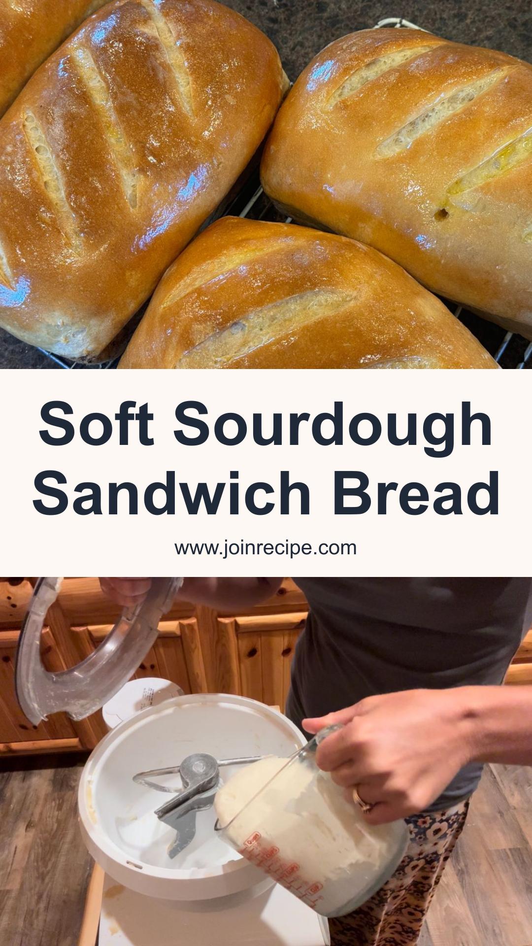 Soft Sourdough Sandwich Bread: Fluffy, Reliable Loaf for Every Meal — pin 1