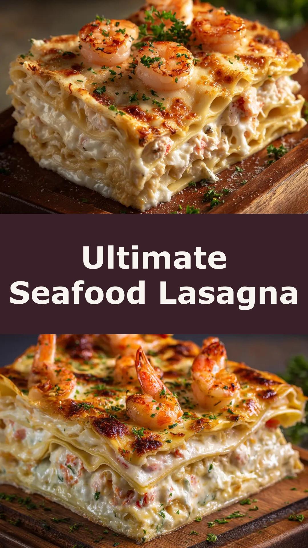 Seafood Lasagna with Shrimp and Crab — pin 1