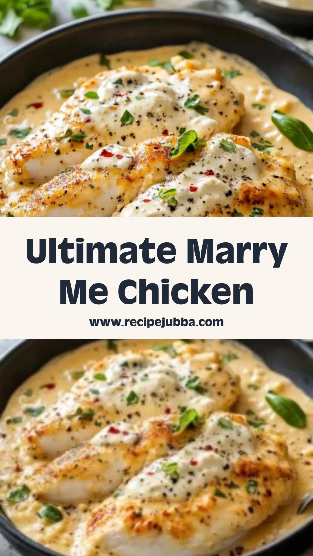 Marry Me Chicken: Creamy Sauce with Tangy Sun-Dried Tomatoes and Parmesan — pin 3