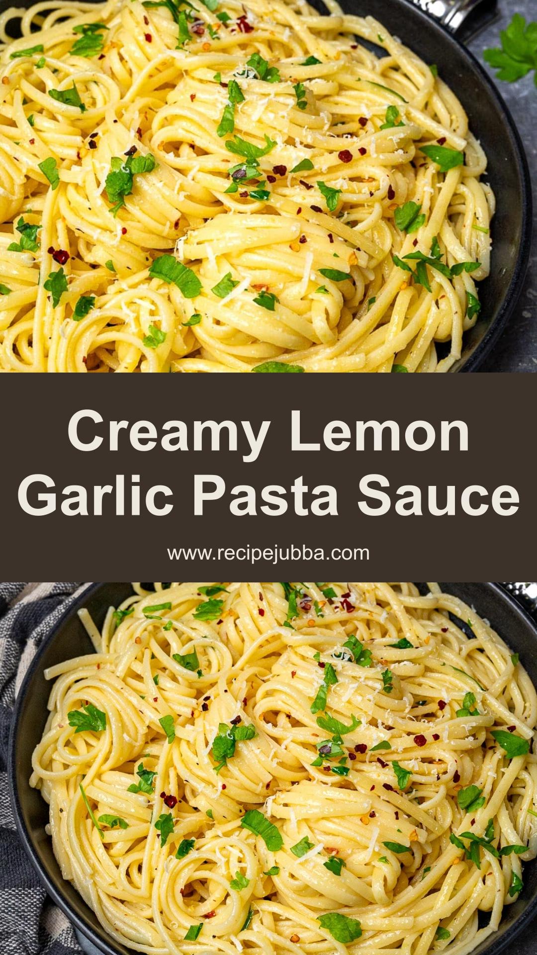 Lemon Butter Garlic Pasta Sauce With Creamy Parmesan and Bright Lemon — pin 2