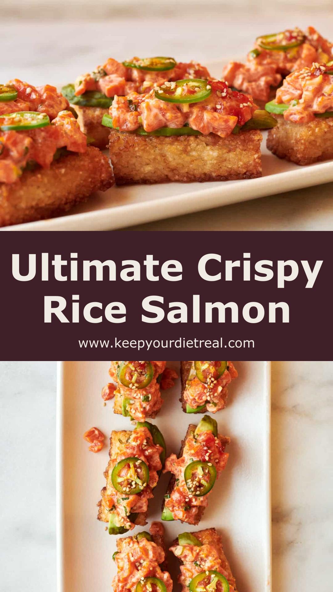 Crispy Rice with Spicy Salmon and Creamy Avocado — pin 2