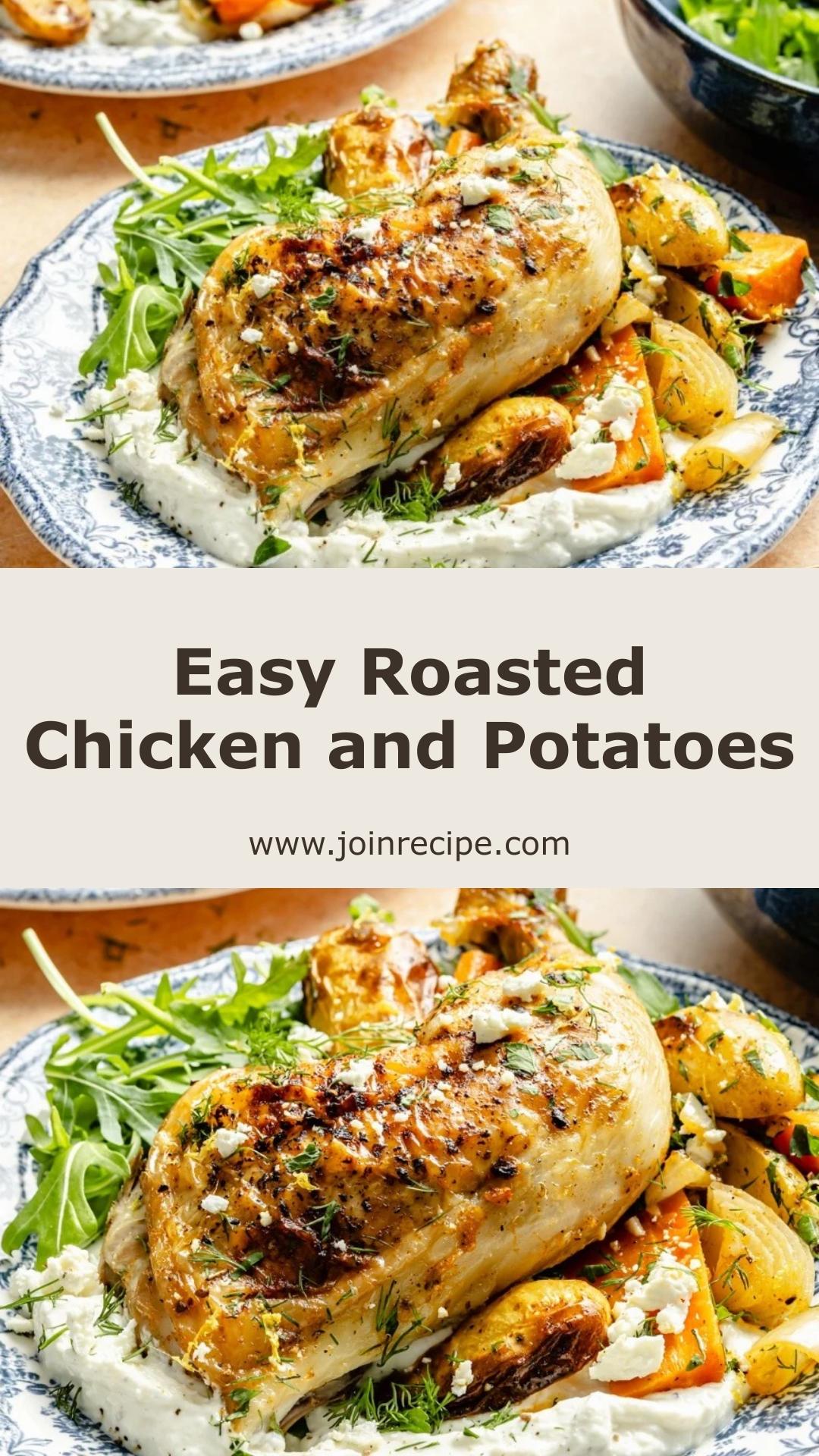 Whole Roasted Chicken With Potatoes, Lemon, Herbs and Feta — pin 2