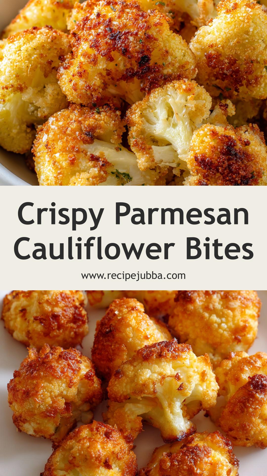 Crispy Parmesan Cauliflower Bites with Golden Panko Crust — pin 1