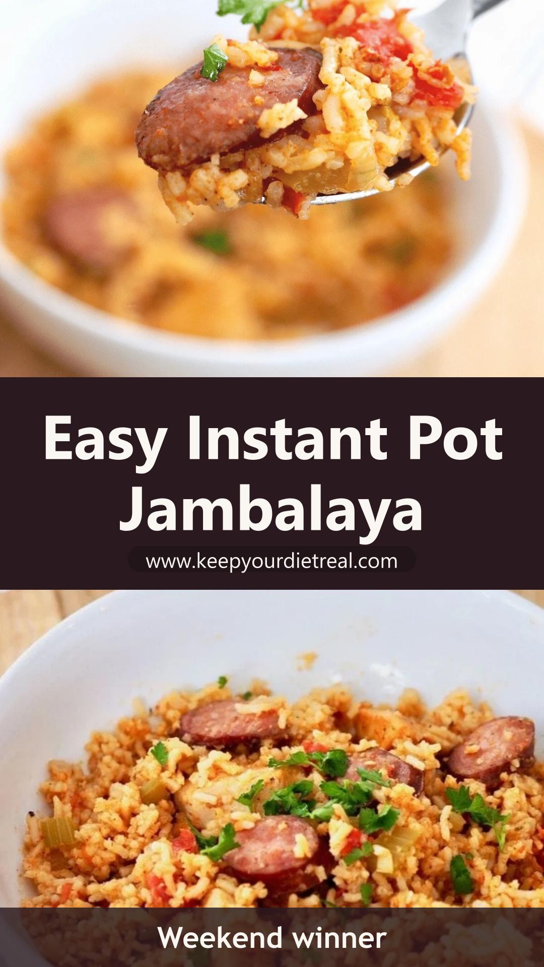 Instant Pot Jambalaya with Smoky Sausage, Chicken, and Fire-Roasted Tomatoes — pin 2