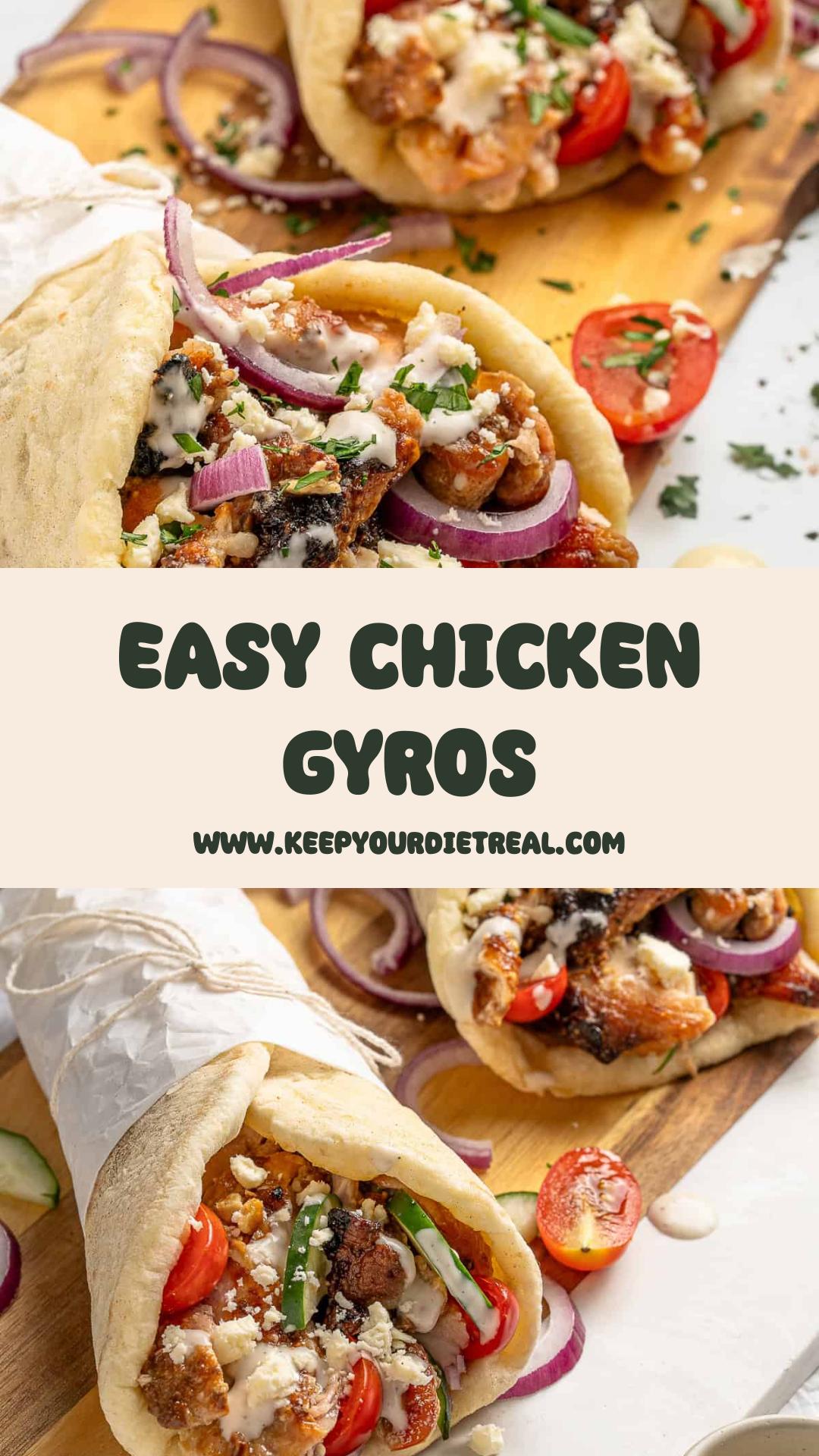 Easy Chicken Gyros with Lemon, Garlic, and Crisp Edges — pin 1