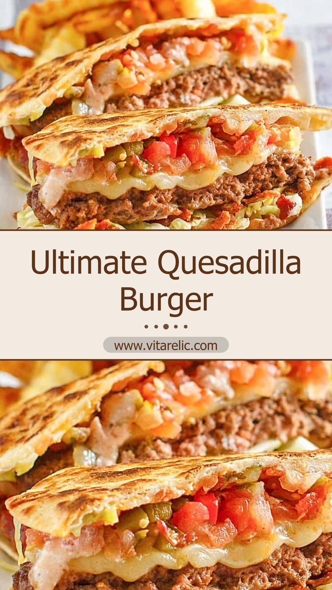 Copycat Applebee's Quesadilla Burger with Mexi-Ranch Sauce — pin 2