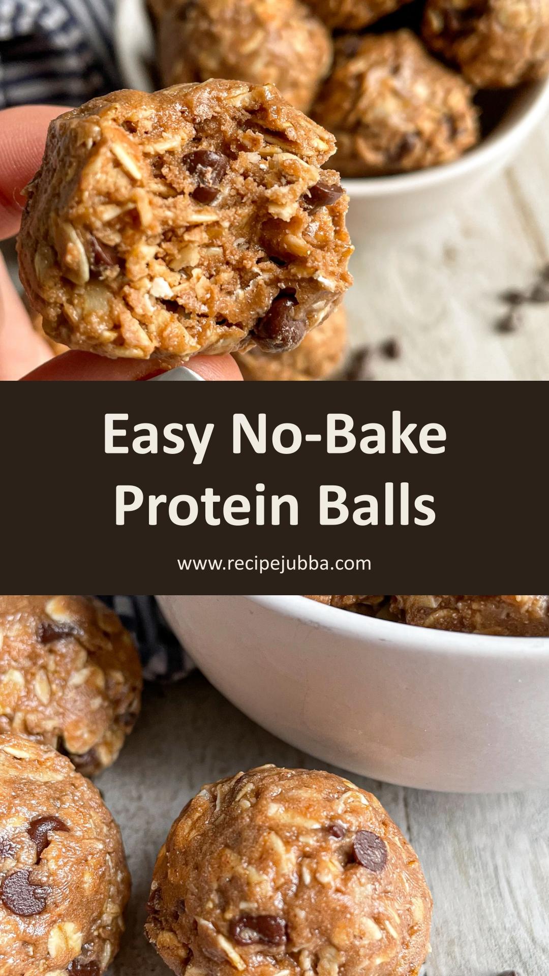 No-Bake Chocolate Peanut Butter Protein Balls: Easy Grab-and-Go Snack — pin 1