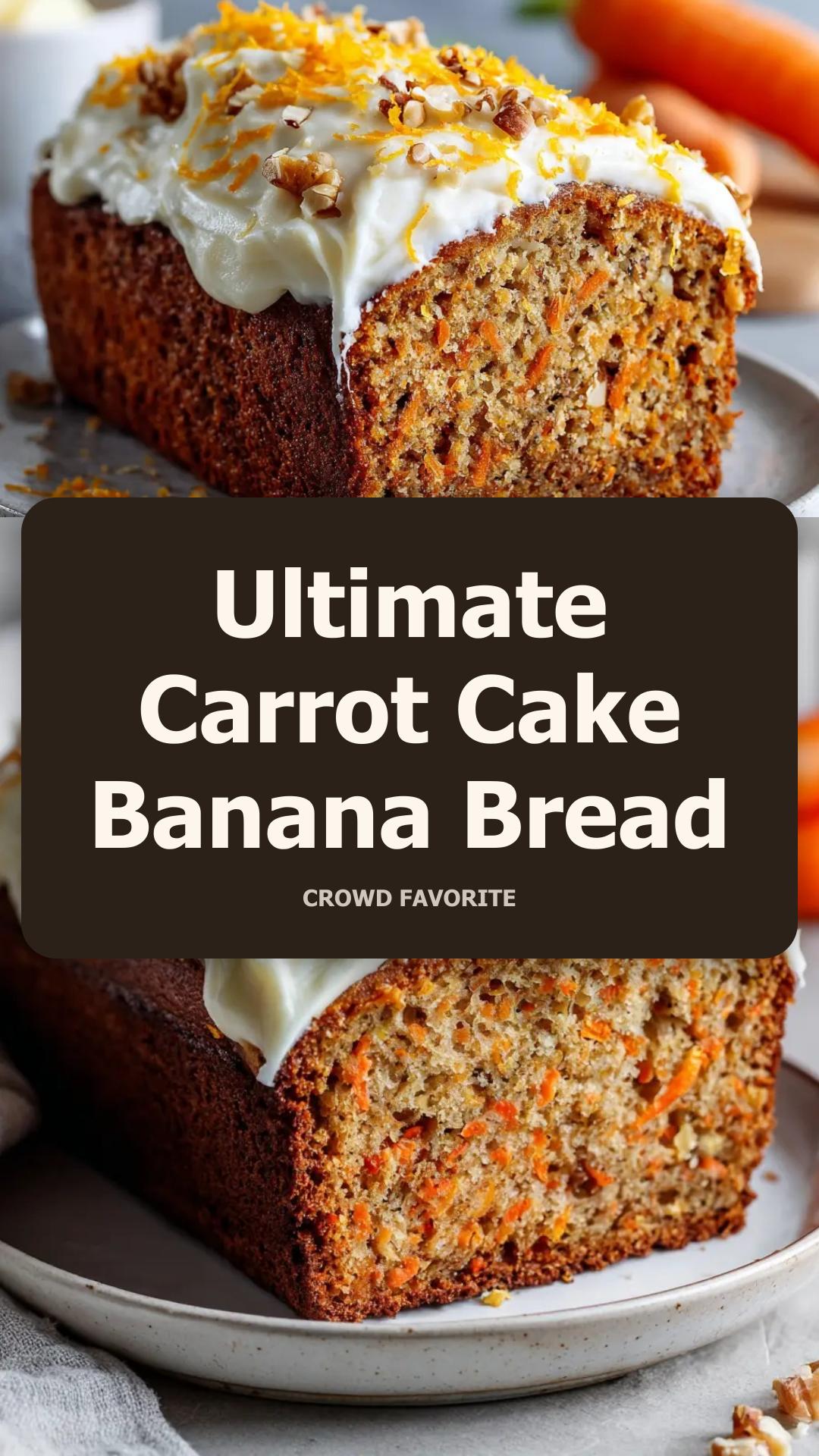 Carrot Cake Banana Bread with Cream Cheese Frosting — pin 2