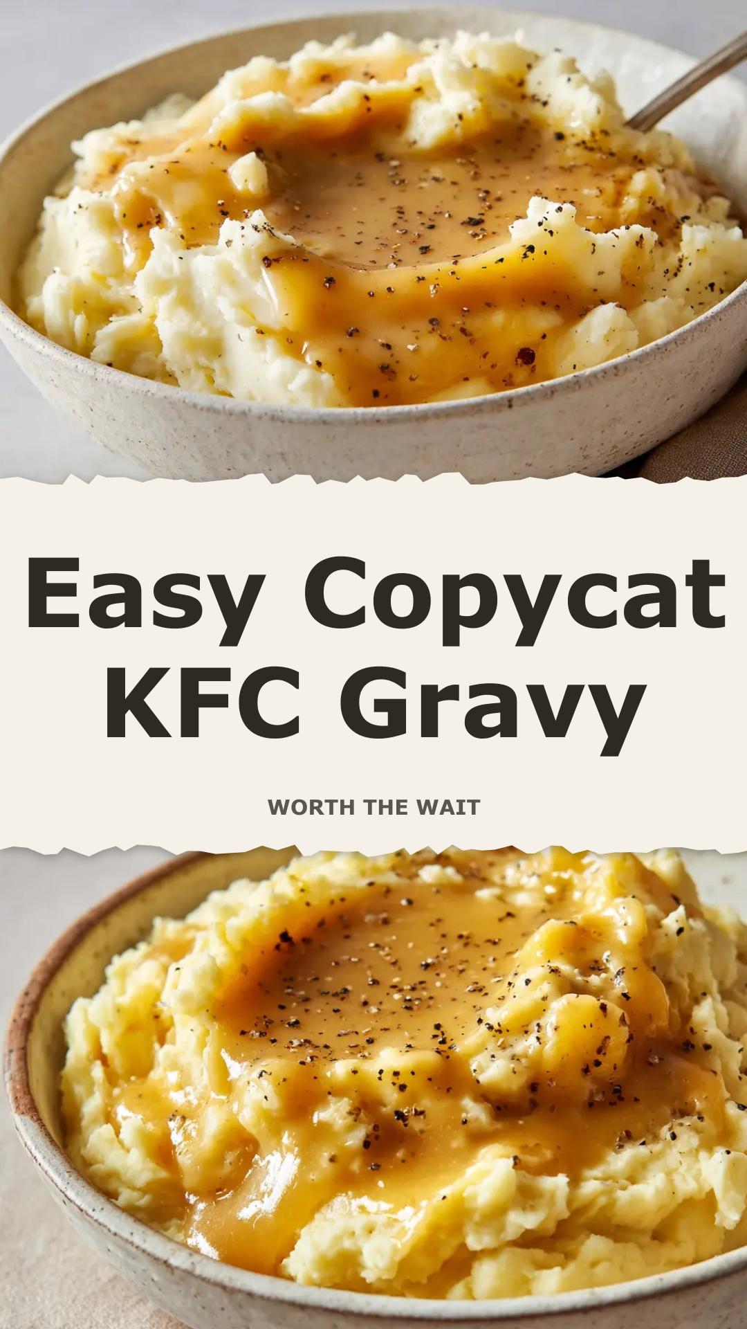 Copycat KFC Gravy with Fluffy Mashed Potatoes — pin 2
