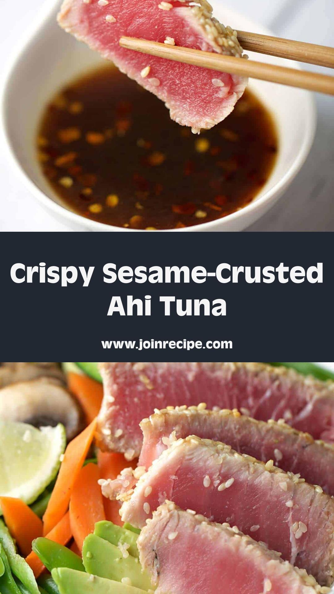 Sesame-Crusted Ahi Tuna with Soy Ginger Lime Sauce — pin 3