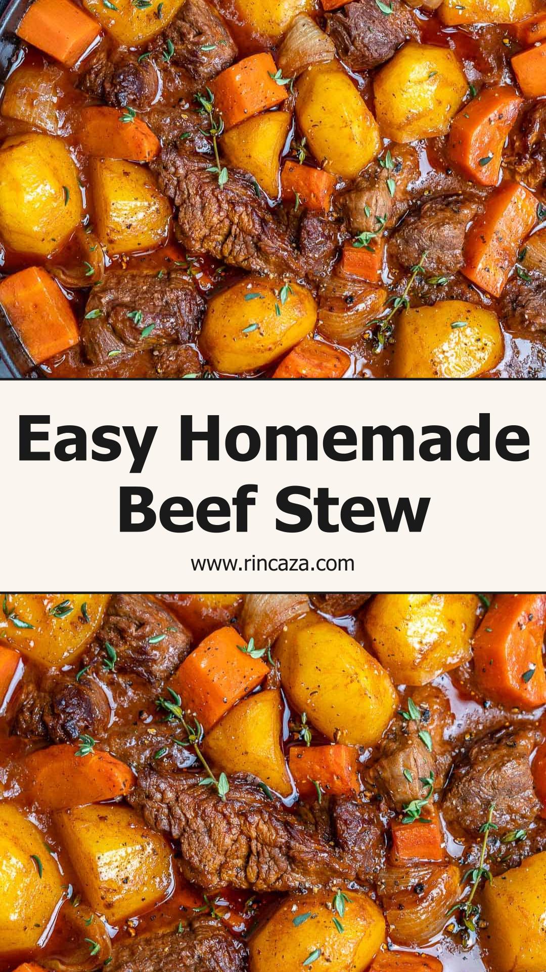 Easy Homemade Beef Stew with Tender Chuck Roast and Savory Sauce — pin 3