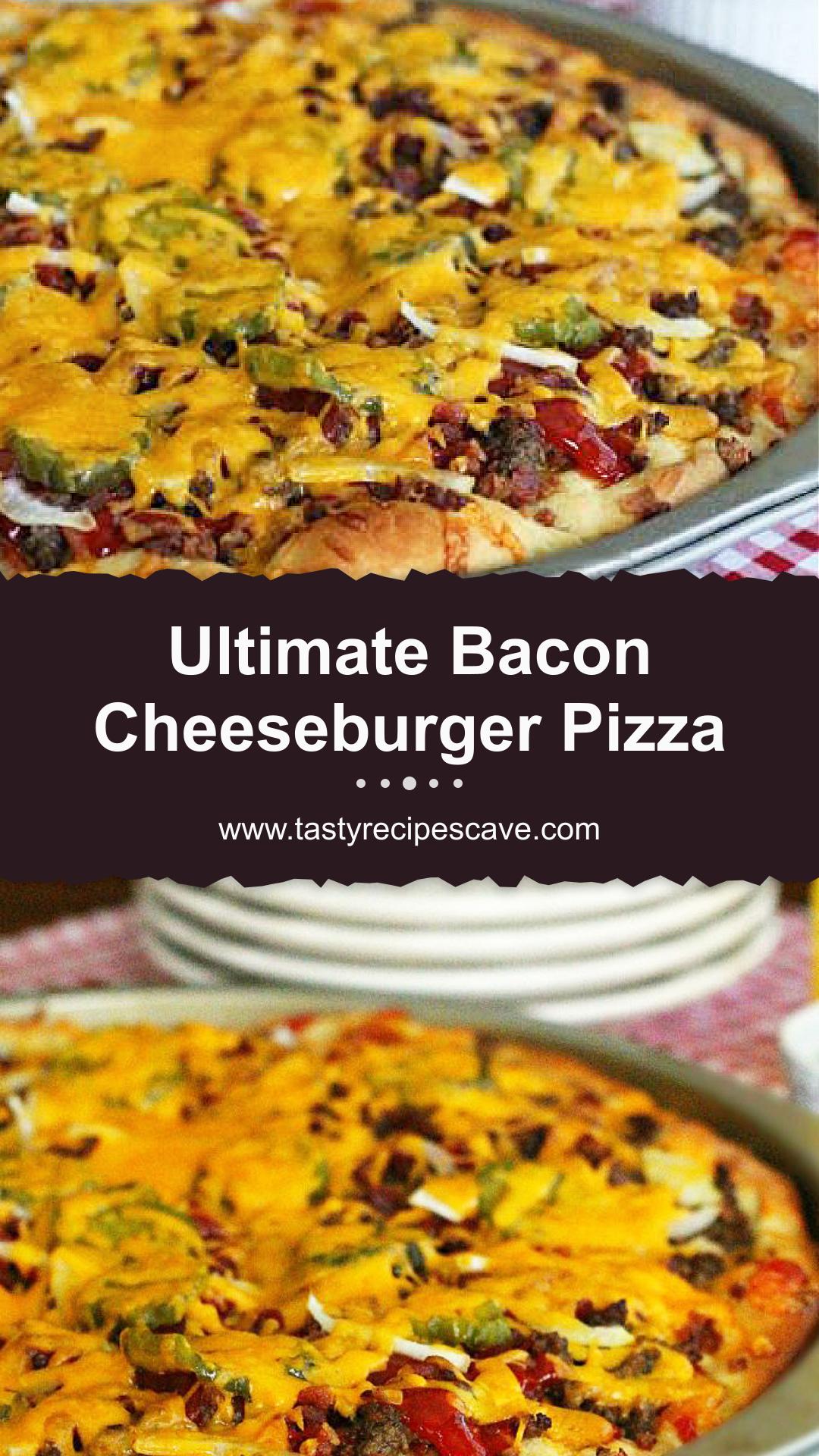 Bacon Cheeseburger Pizza with Cheddar and Pickles — pin 2