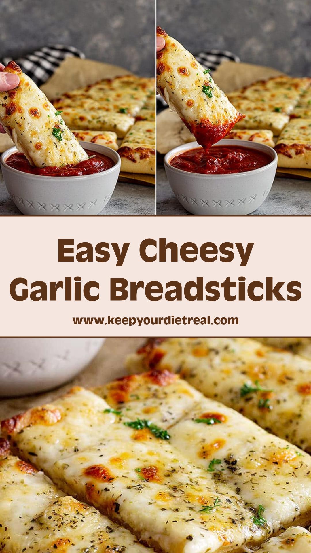 Cheese Breadsticks with Garlic Butter and Mozzarella — pin 3