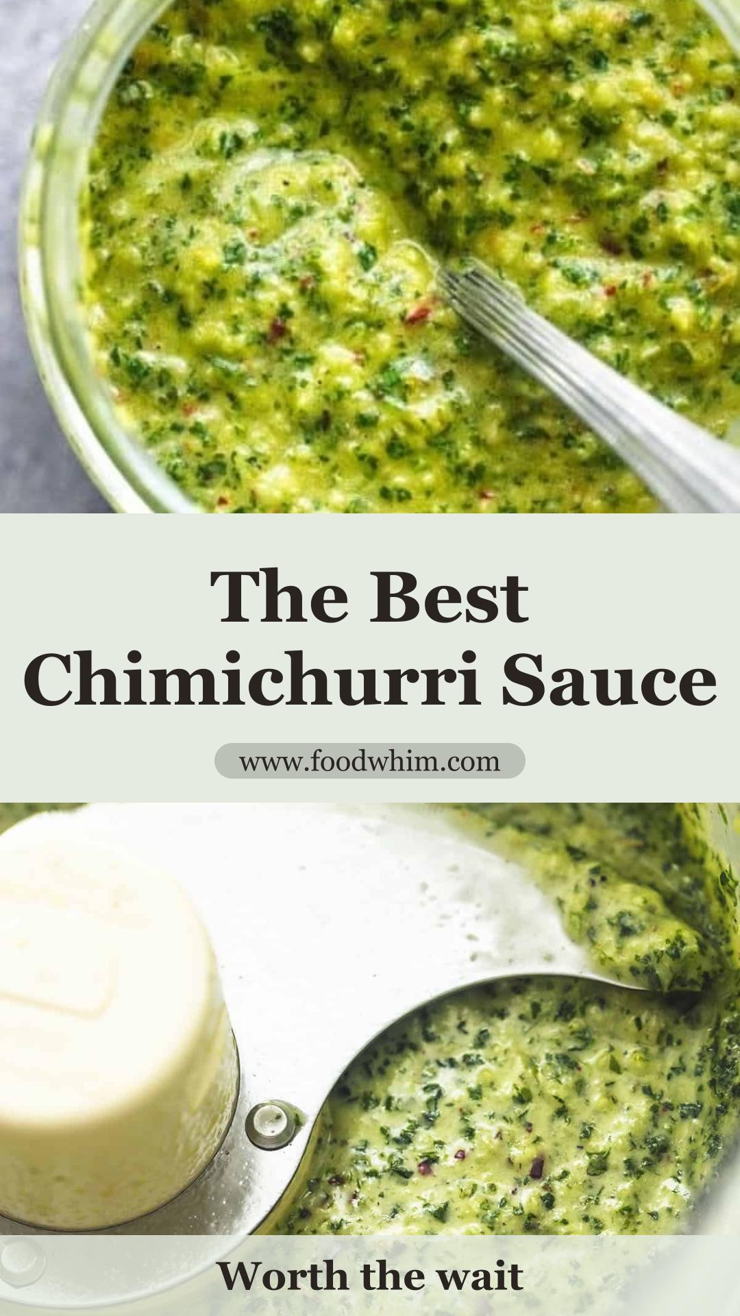 Argentinian Chimichurri Sauce with Fresh Cilantro and Parsley — pin 3
