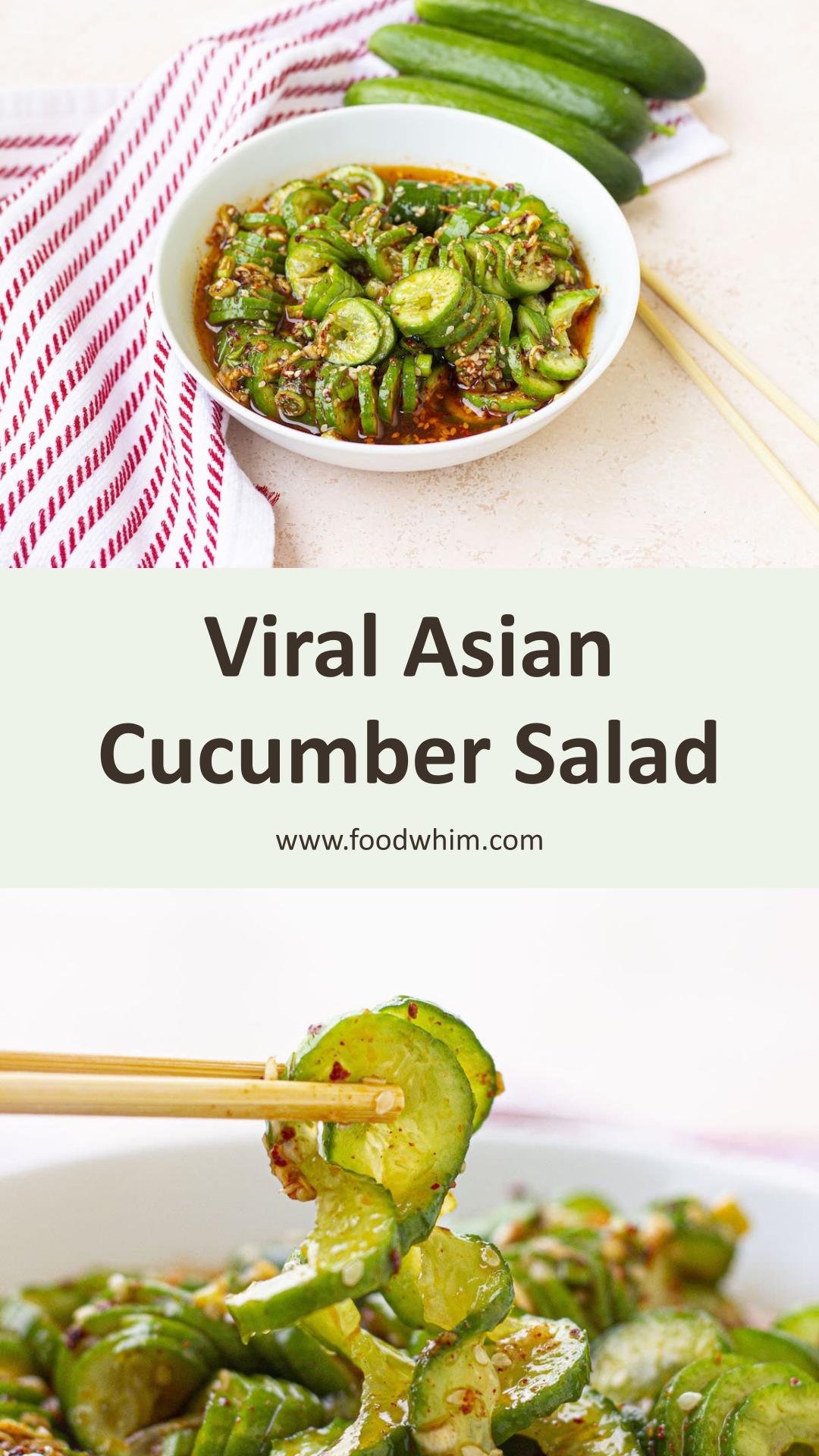 Asian Cucumber Salad: A Viral TikTok Recipe with Sweet-Salty Dressing — pin 3
