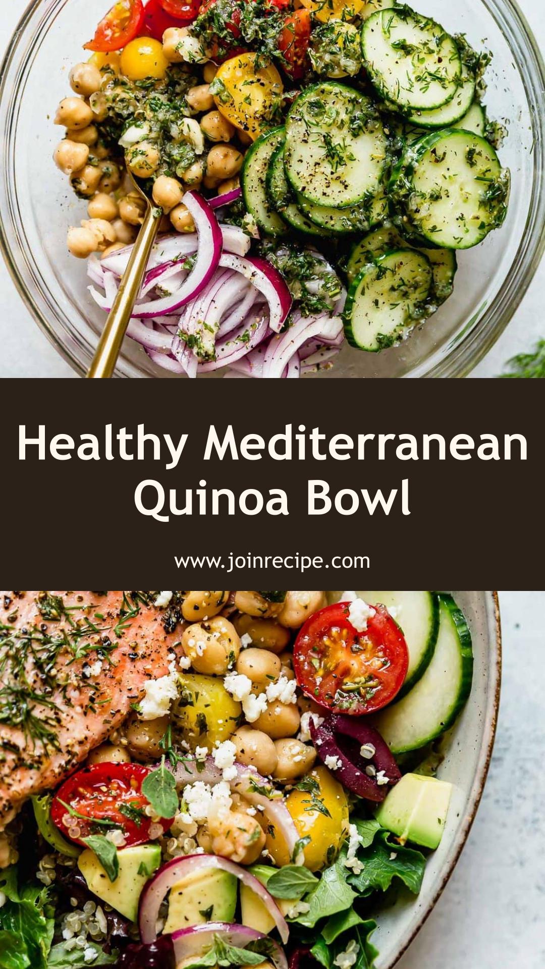 Mediterranean Quinoa Bowl with Salmon — pin 2