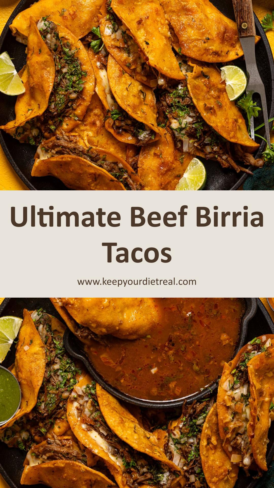 Beef Birria Tacos with Oaxaca Cheese and Crispy Corn Tortillas — pin 2