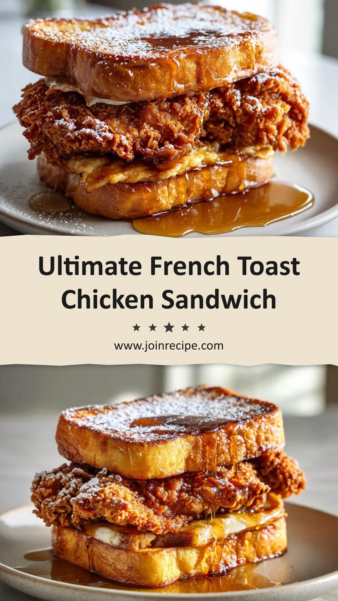 French Toast Fried Chicken Sandwich with Maple Syrup — pin 2