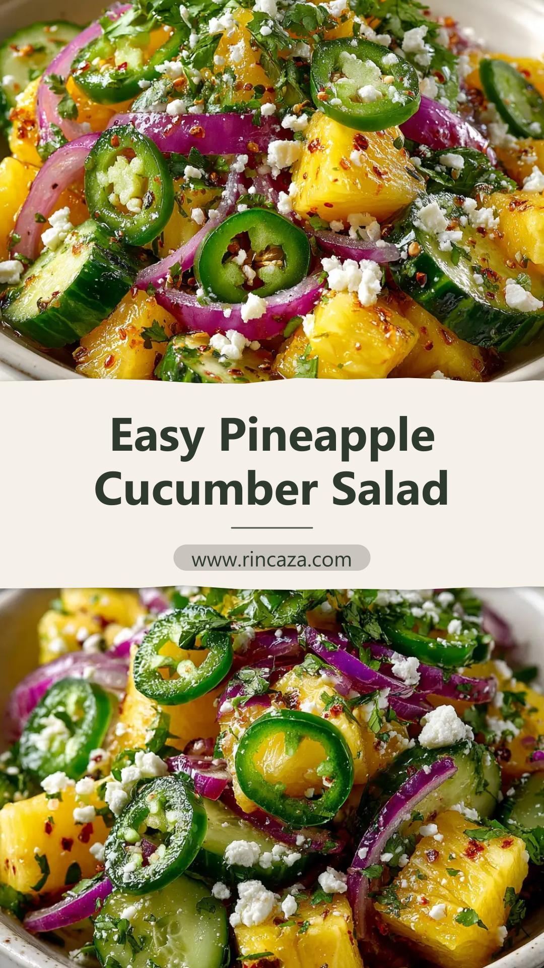 Pineapple Cucumber Salad With Lime Dressing — pin 2