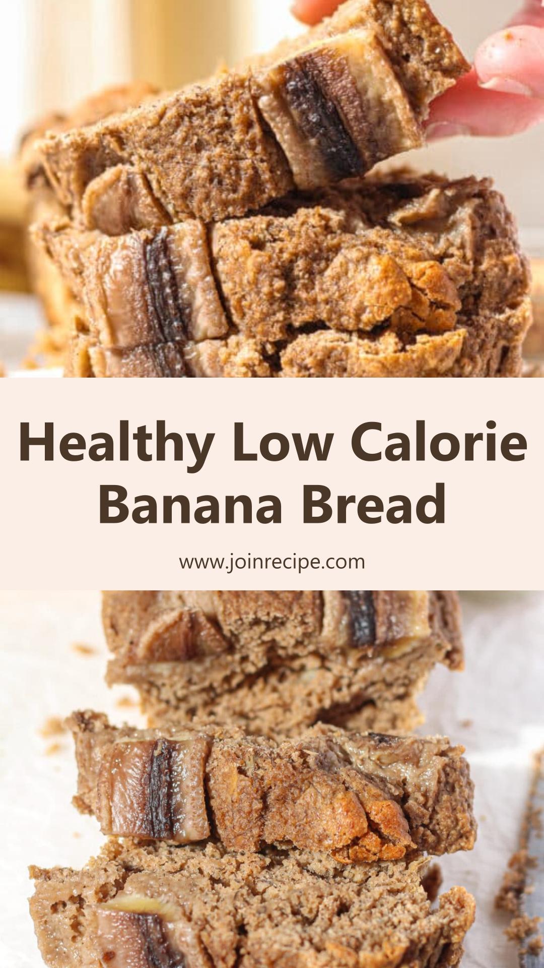 Low Calorie Banana Bread with Maple, Vanilla, and Cinnamon — pin 1