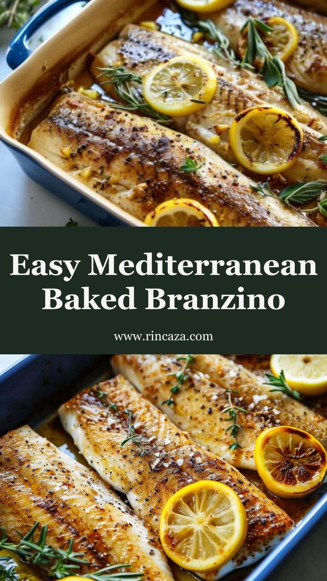 Mediterranean Baked Branzino with Lemon and Fresh Herbs — pin 3