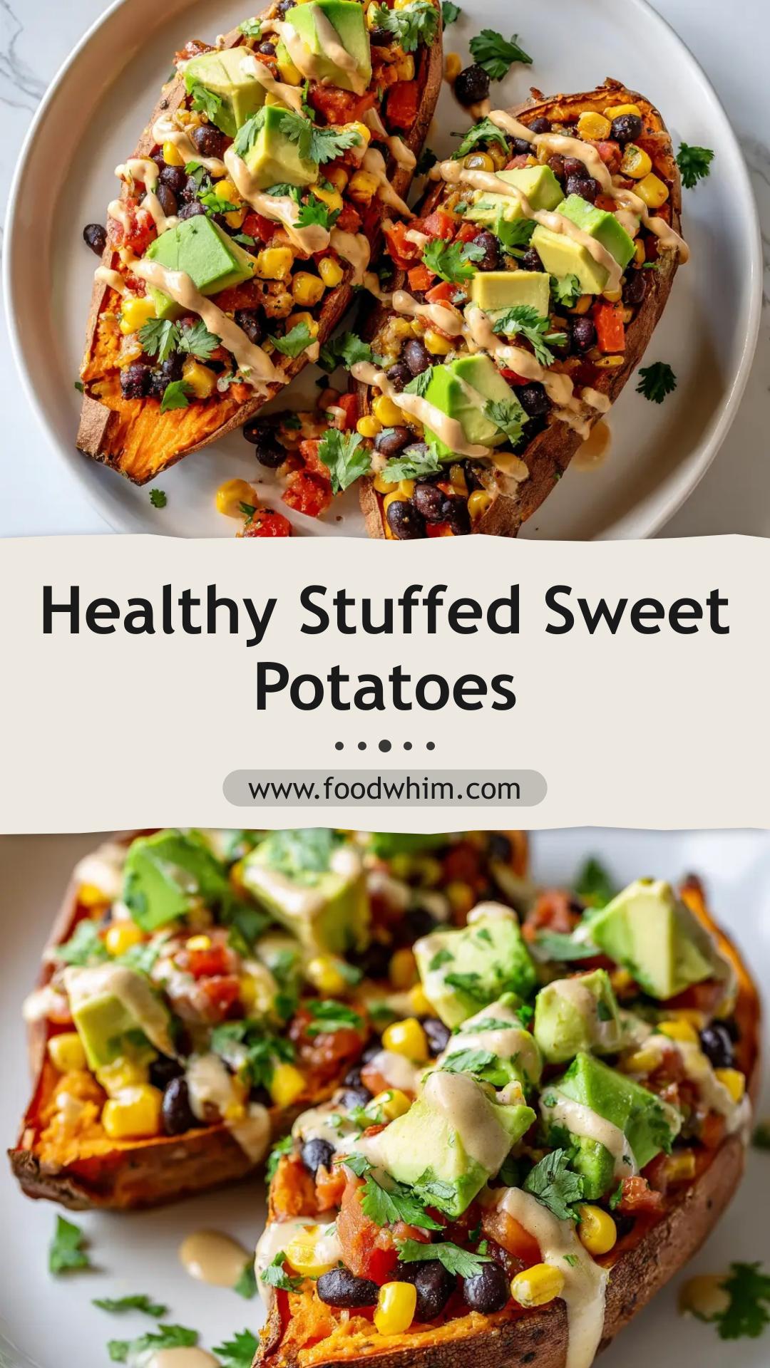 Stuffed Sweet Potatoes with Southwest Black Bean Filling — pin 2