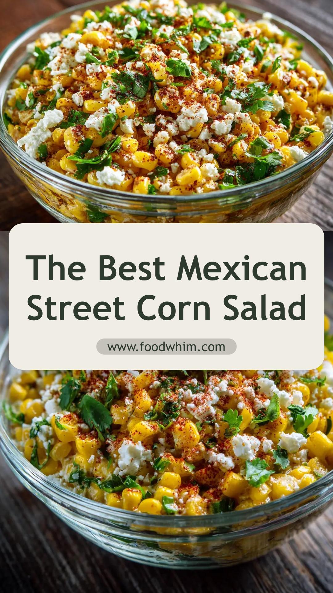 Mexican Street Corn Salad With Charred Corn and Cotija — pin 1