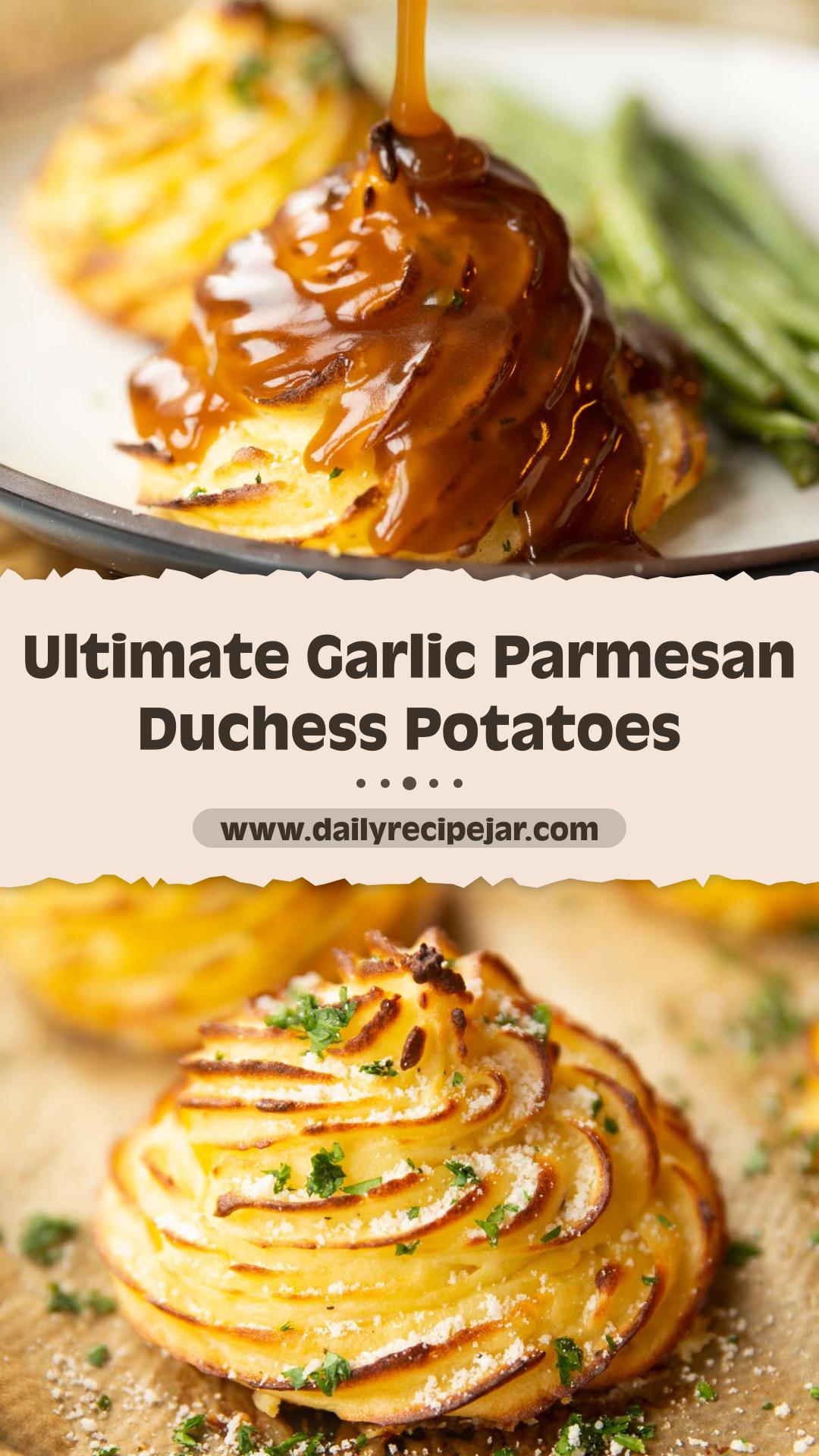 Garlic Parmesan Duchess Potatoes with Roasted Garlic — pin 2