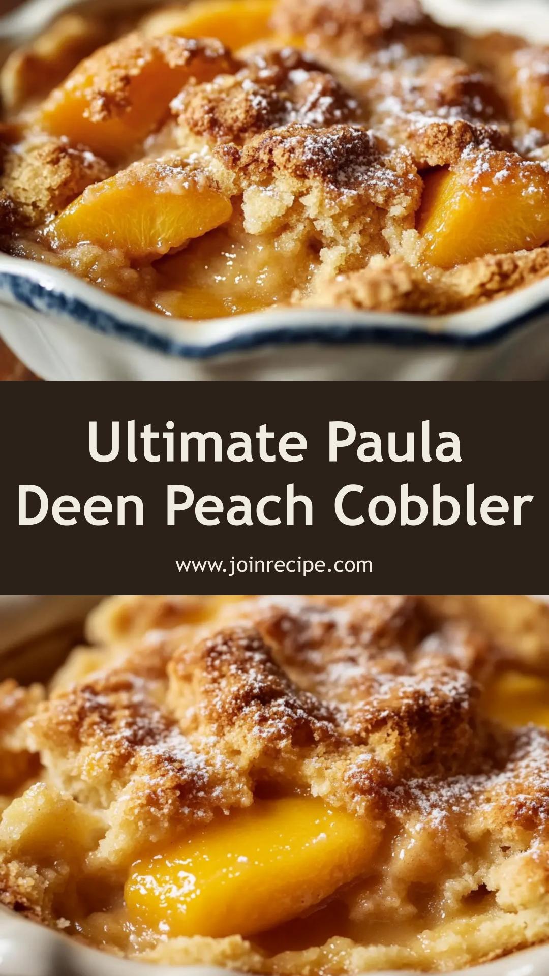 Paula Deen Peach Cobbler: The Ultimate Southern Dessert — pin 3