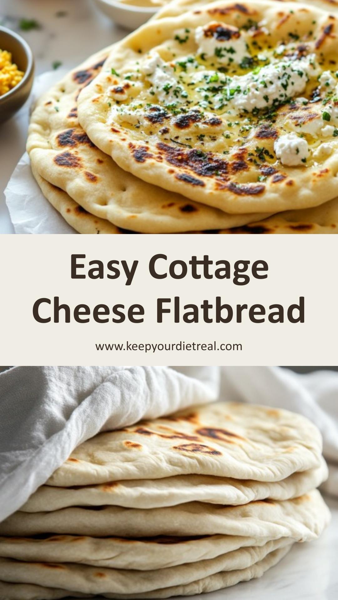 Cottage Cheese Flatbread with Soft Centers and Golden Toasted Spots — pin 3