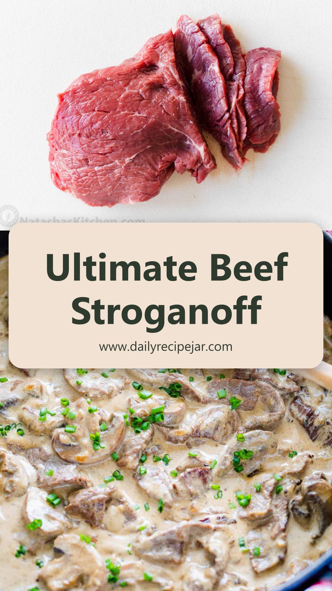 Beef Stroganoff with Creamy Mushroom Sauce — pin 3