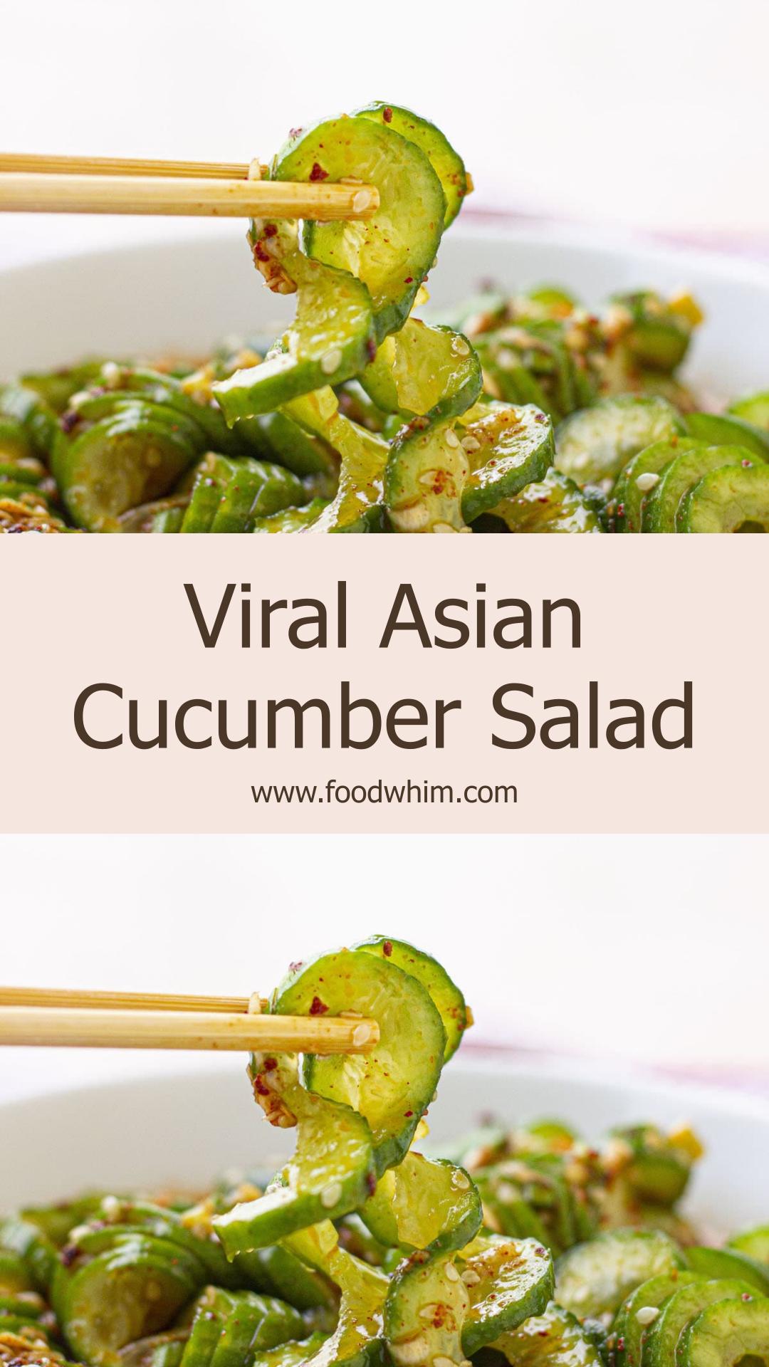 Asian Cucumber Salad: A Viral TikTok Recipe with Sweet-Salty Dressing — pin 2