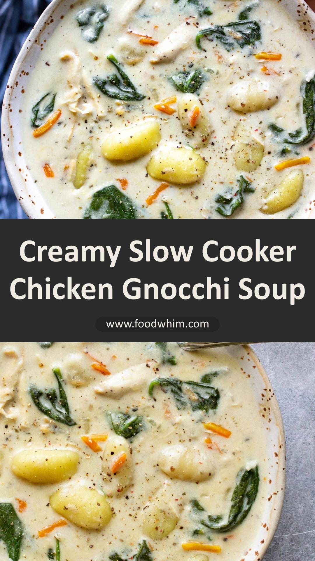 Slow Cooker Chicken Gnocchi Soup with Creamy Nutmeg Broth — pin 3