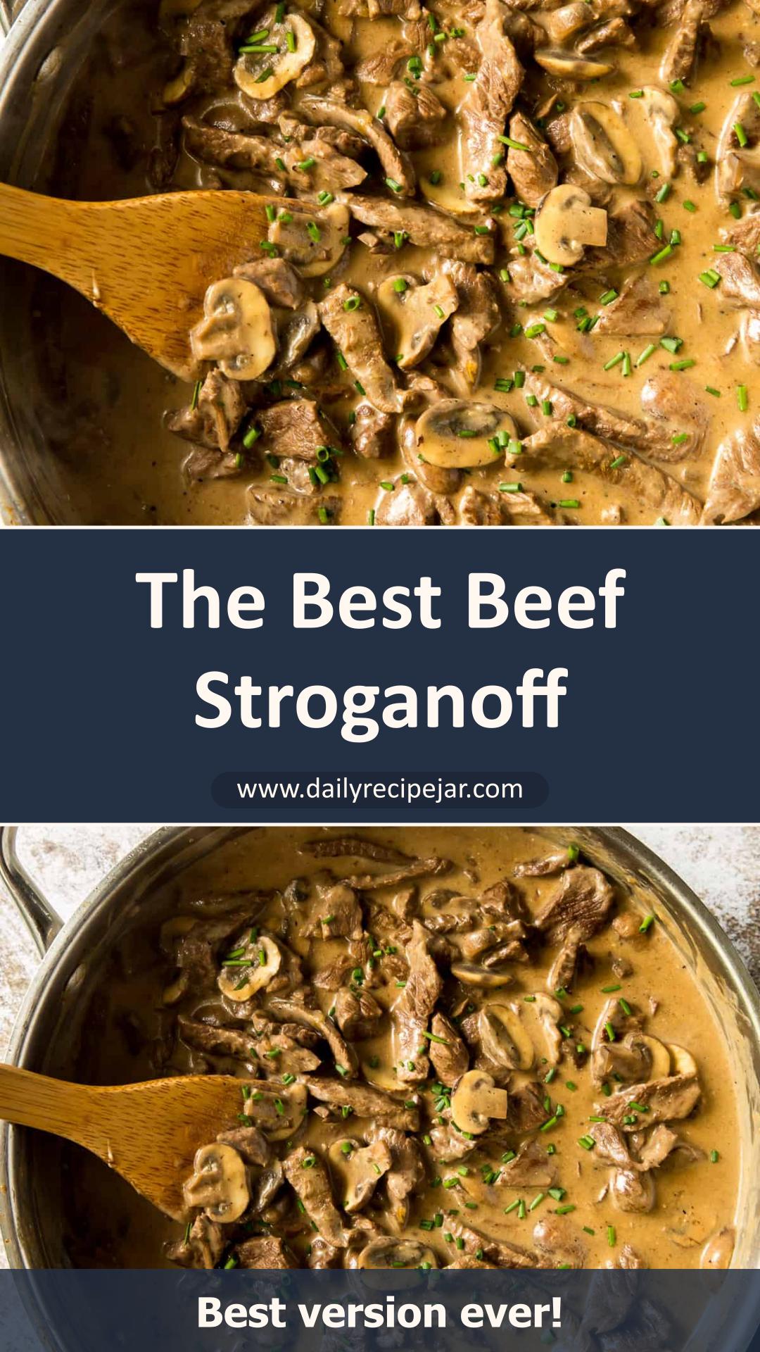 Beef Stroganoff with Sirloin and Cremini Mushrooms — pin 3