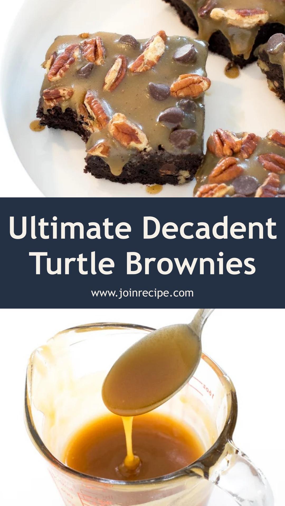 Decadent Turtle Brownies — pin 1