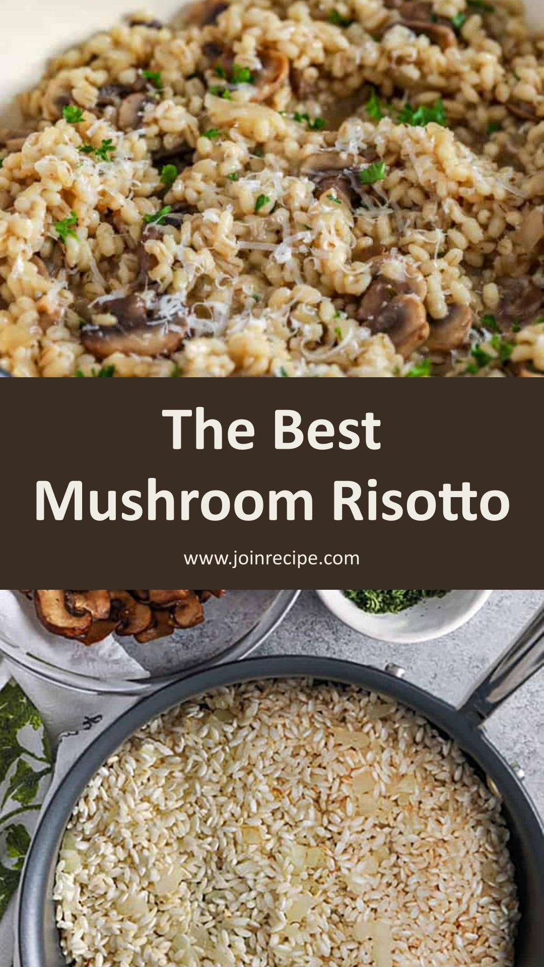 Creamy Mushroom Risotto with Parmesan and Earthy Mushrooms — pin 1