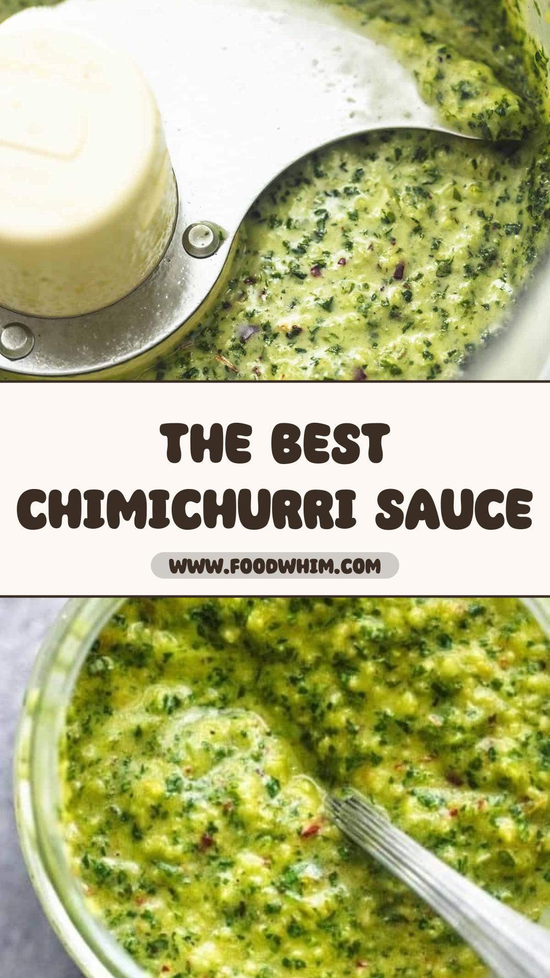 Argentinian Chimichurri Sauce with Fresh Cilantro and Parsley — pin 2