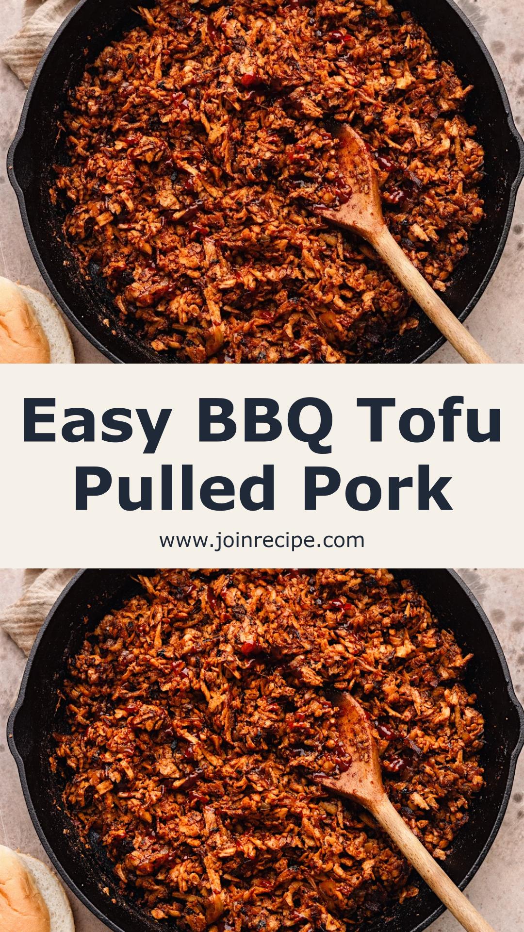 BBQ Tofu Pulled Pork with Smoky Sauce and Chewy Grated Tofu — pin 2