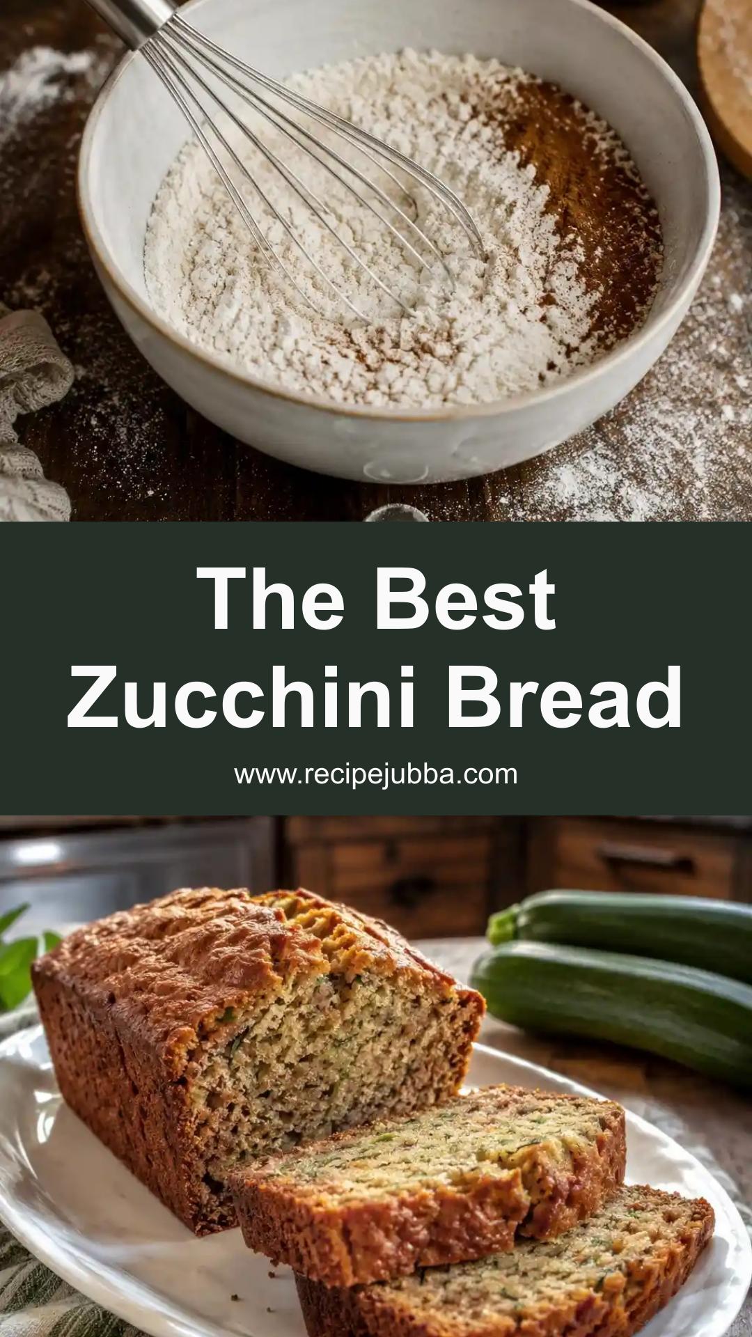 Classic Moist Zucchini Bread with Cinnamon and Optional Walnuts — pin 1