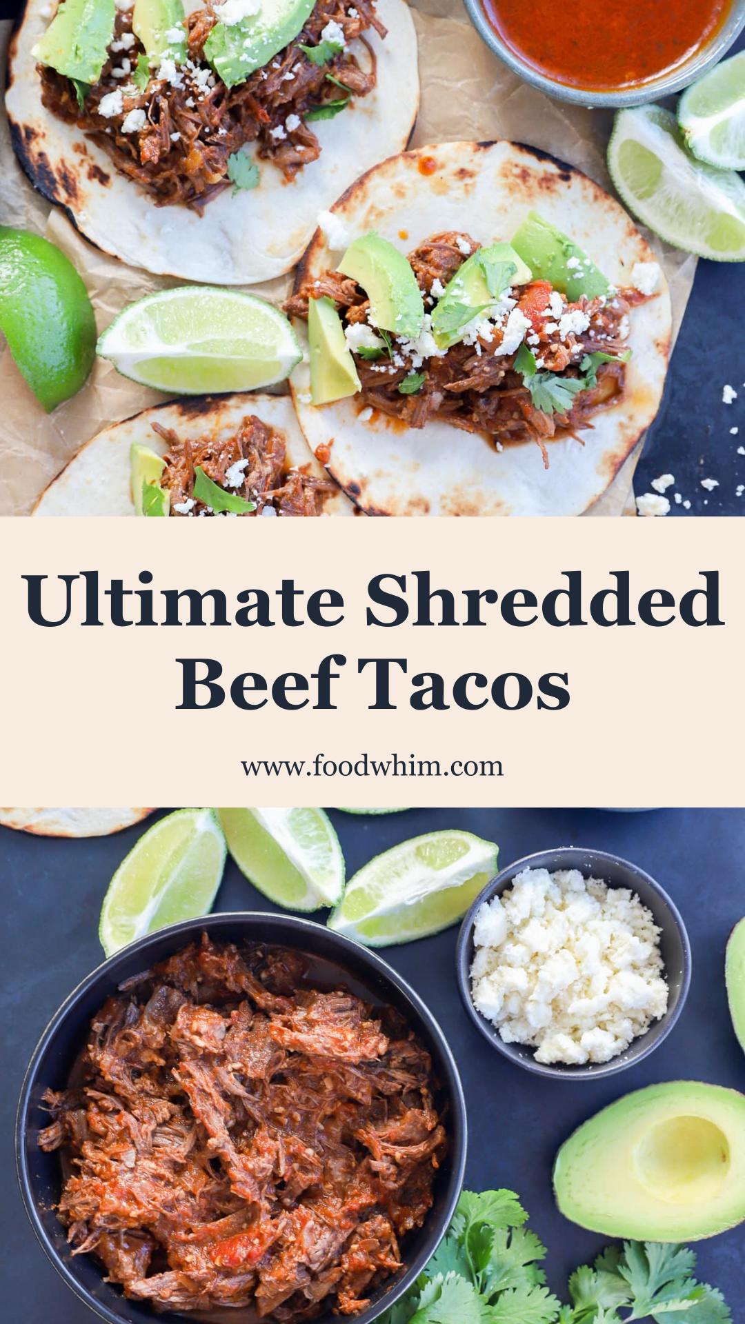 Shredded Beef Tacos with Rich Chipotle Tomato Sauce — pin 1
